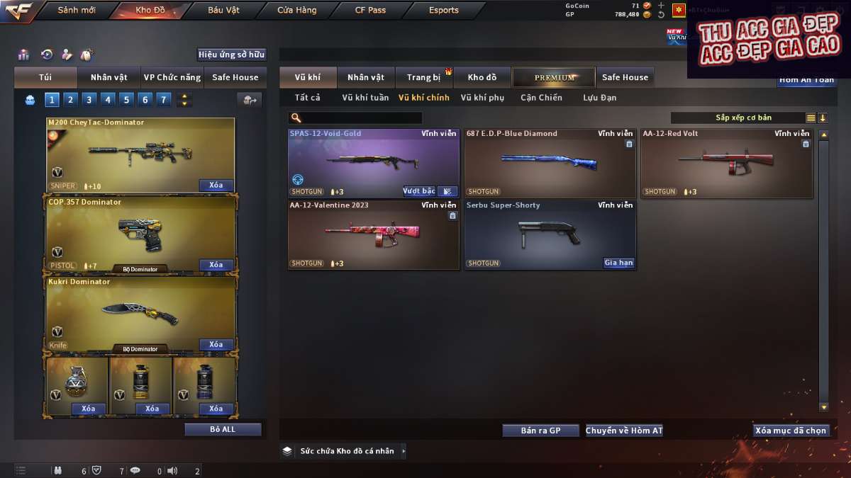 shop acc cf uy tin gia re